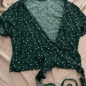 Brandy Melville wrap blouse